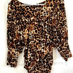 Cheetah print blouse